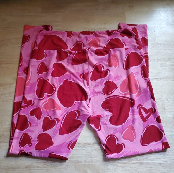 LuLaRoe Heart Leggings Sz TC Tall and Curvy - Picture 4 of 4
